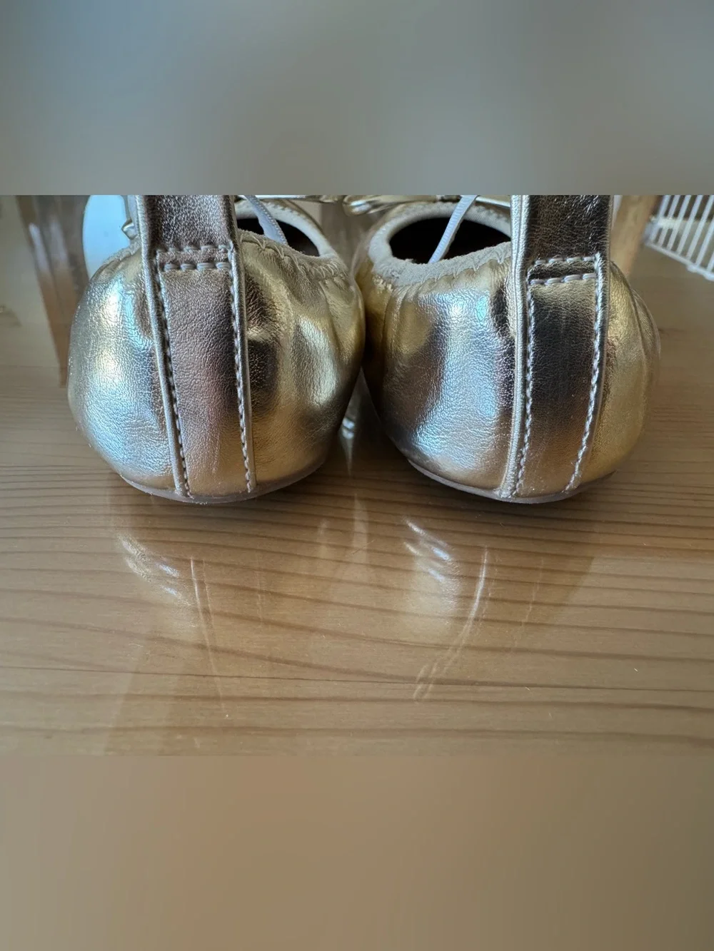 Dream Pairs Toddler Metallic Gold Ballet Flats with Bow, size 6